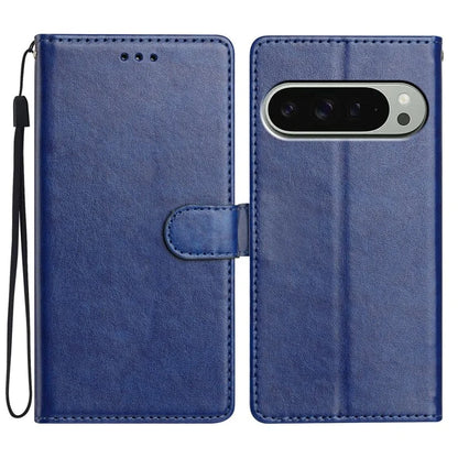 For Google Pixel 9 Pro  /  Pixel 9 Leather Phone Case Wallet Stand Cover with Handy Strap