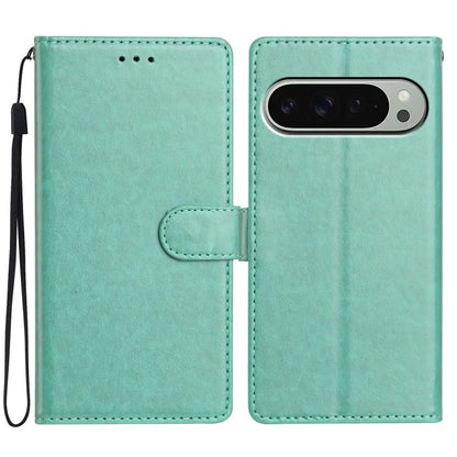 For Google Pixel 9 Pro  /  Pixel 9 Leather Phone Case Wallet Stand Cover with Handy Strap