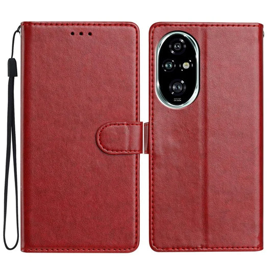 For Honor 200 Pro 5G Leather Phone Case Wallet Stand Cover with Handy Strap