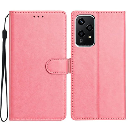 For Honor 200 Lite Leather Phone Case Wallet Stand Cover with Handy Strap