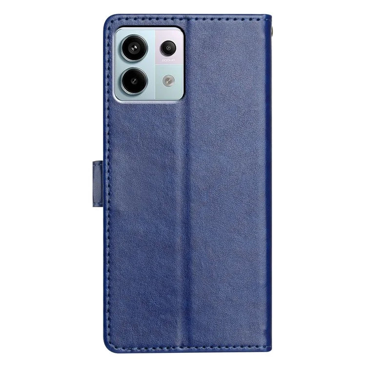 For Xiaomi Redmi Note 13 Pro 5G  /  Poco X6 5G Leather Phone Case Wallet Stand Cover with Handy Strap