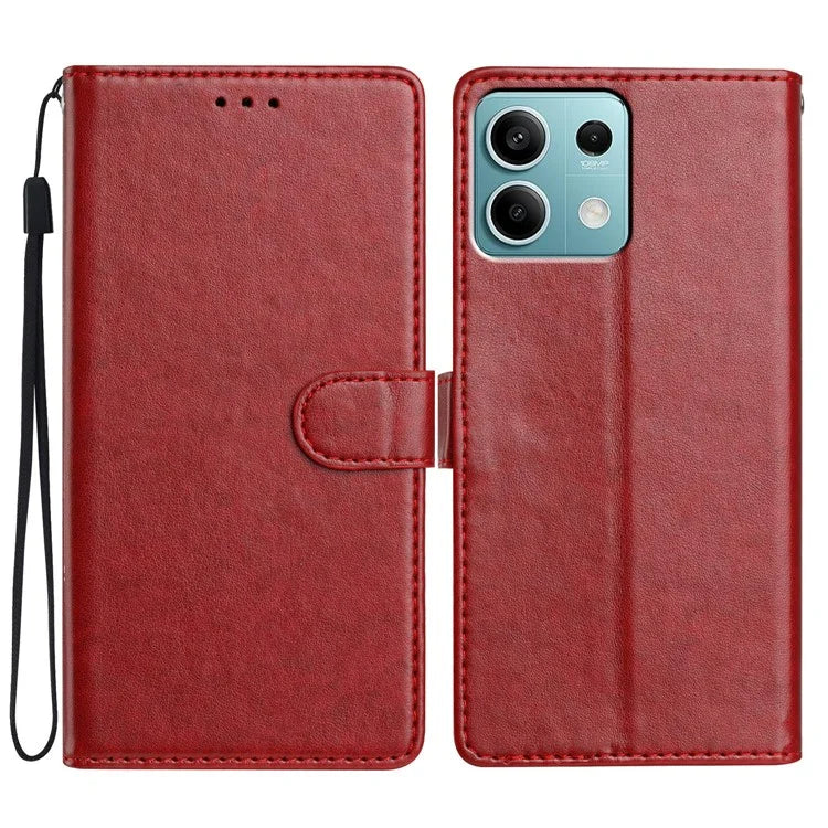For Xiaomi Redmi Note 13 5G Leather Phone Case Wallet Stand Cover with Handy Strap