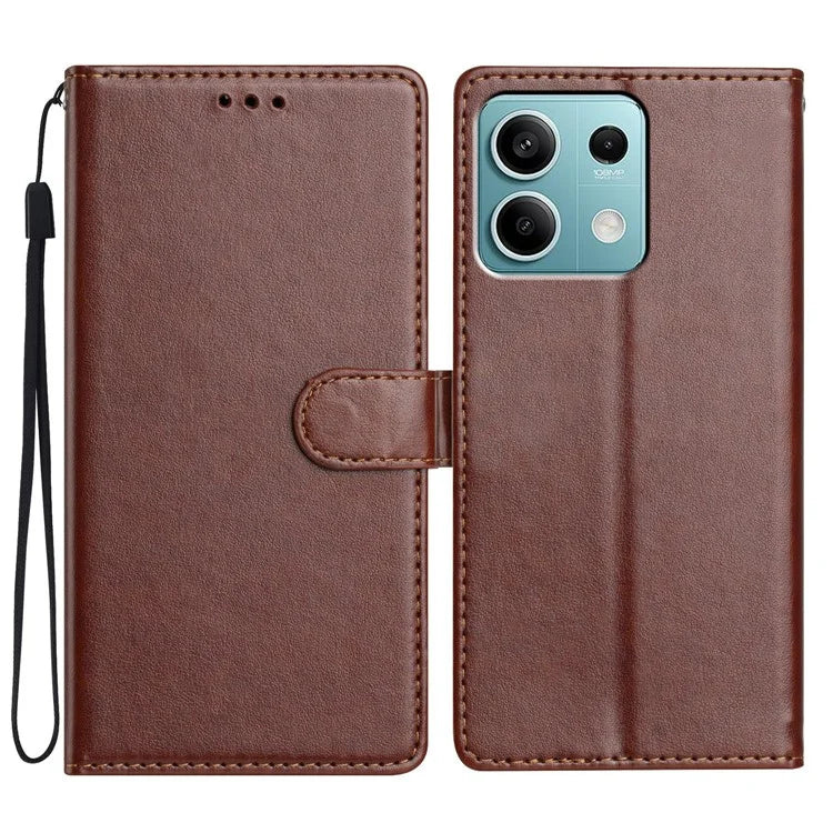For Xiaomi Redmi Note 13 5G Leather Phone Case Wallet Stand Cover with Handy Strap