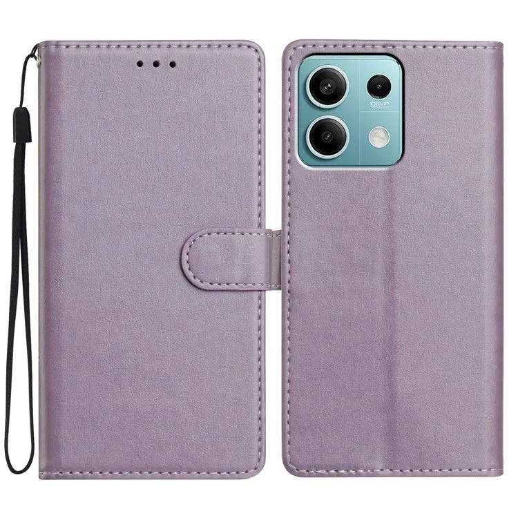 For Xiaomi Redmi Note 13 4G Leather Phone Case Wallet Stand Cover with Handy Strap