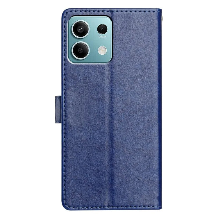 For Xiaomi Redmi Note 13 4G Leather Phone Case Wallet Stand Cover with Handy Strap