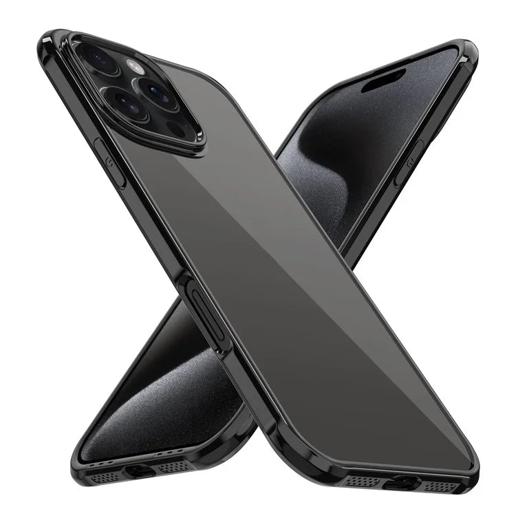 LEEU DESIGN For iPhone 16 Pro Max Case 6D Stereo Sound Hole Acrylic + TPU Phone Cover