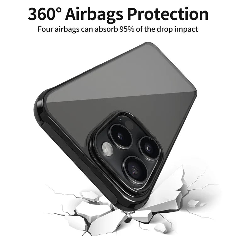 LEEU DESIGN For iPhone 16 Pro Max Case 6D Stereo Sound Hole Acrylic + TPU Phone Cover