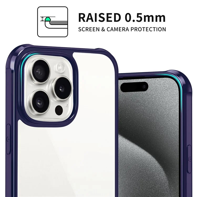 LEEU DESIGN For iPhone 16 Pro Max Case 6D Stereo Sound Hole Acrylic + TPU Phone Cover