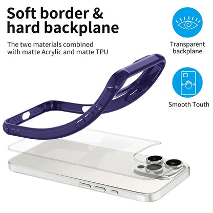 LEEU DESIGN For iPhone 16 Pro Max Case 6D Stereo Sound Hole Acrylic + TPU Phone Cover