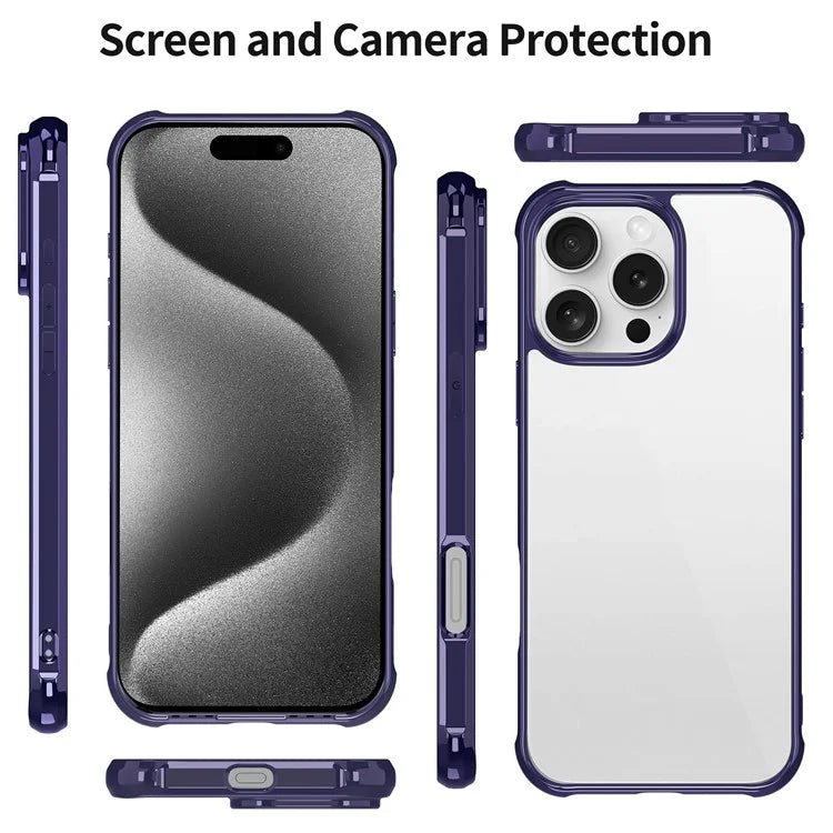 LEEU DESIGN For iPhone 16 Pro Max Case 6D Stereo Sound Hole Acrylic + TPU Phone Cover