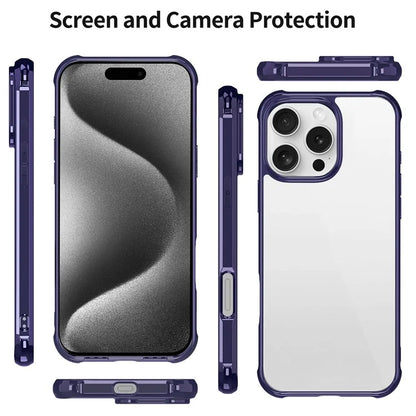 LEEU DESIGN For iPhone 16 Pro Max Case 6D Stereo Sound Hole Acrylic + TPU Phone Cover
