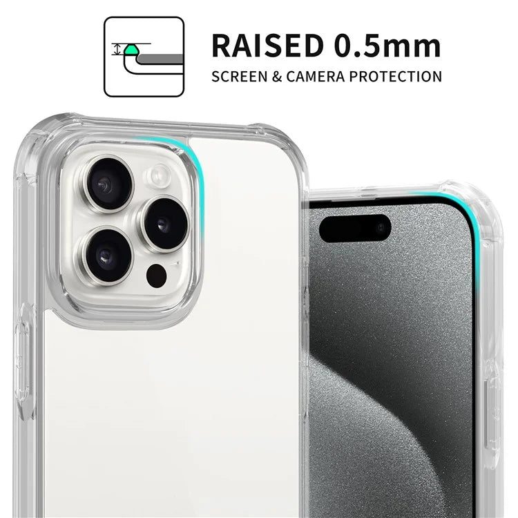 LEEU DESIGN For iPhone 16 Pro Max Case 6D Stereo Sound Hole Acrylic + TPU Phone Cover