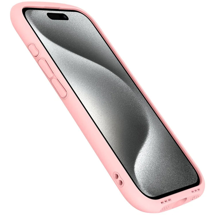 LEEU DESIGN For iPhone 16 Pro Max Case Stereo Sound Hole TPU+Tempered Glass Clear Phone Cover