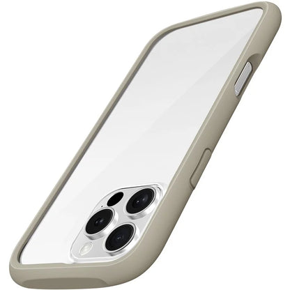 LEEU DESIGN For iPhone 16 Pro Max Case Stereo Sound Hole TPU+Tempered Glass Clear Phone Cover