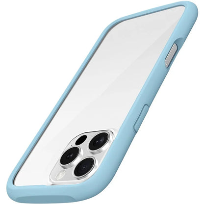 LEEU DESIGN For iPhone 16 Pro Max Case Stereo Sound Hole TPU+Tempered Glass Clear Phone Cover