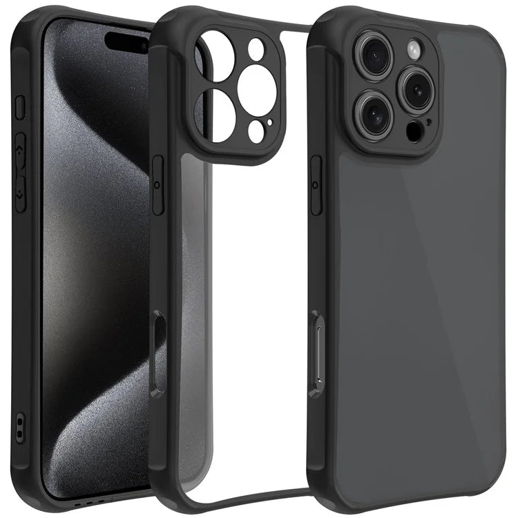 LEEU DESIGN for iPhone 16 Pro Max Case 3D Stereo Sound Hole Acrylic+TPU Corners Cushioning Phone Cover