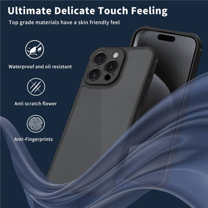 LEEU DESIGN for iPhone 16 Pro Max Case 3D Stereo Sound Hole Acrylic+TPU Corners Cushioning Phone Cover