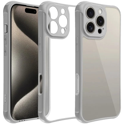 LEEU DESIGN for iPhone 16 Pro Max Case 3D Stereo Sound Hole Acrylic+TPU Corners Cushioning Phone Cover