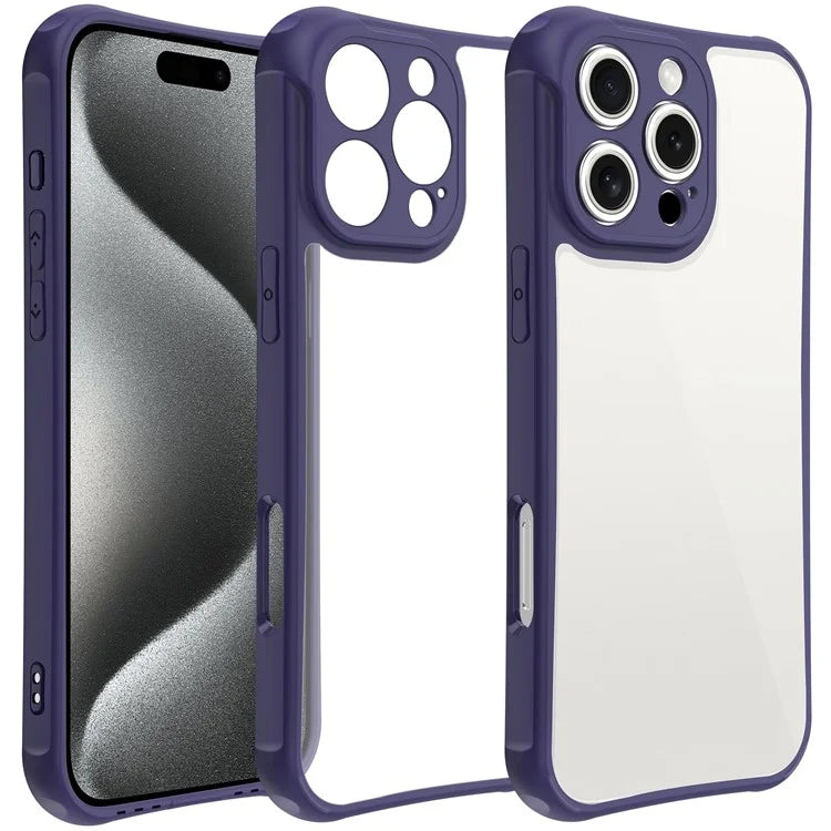 LEEU DESIGN for iPhone 16 Pro Max Case 3D Stereo Sound Hole Acrylic+TPU Corners Cushioning Phone Cover