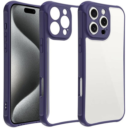 LEEU DESIGN for iPhone 16 Pro Max Case 3D Stereo Sound Hole Acrylic+TPU Corners Cushioning Phone Cover