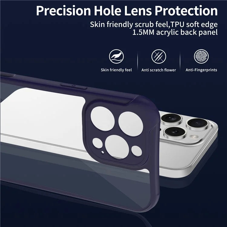 LEEU DESIGN for iPhone 16 Pro Max Case 3D Stereo Sound Hole Acrylic+TPU Corners Cushioning Phone Cover