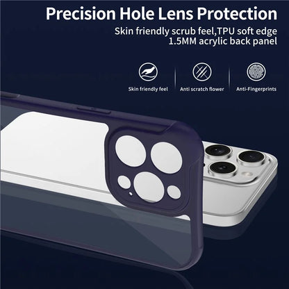 LEEU DESIGN for iPhone 16 Pro Max Case 3D Stereo Sound Hole Acrylic+TPU Corners Cushioning Phone Cover
