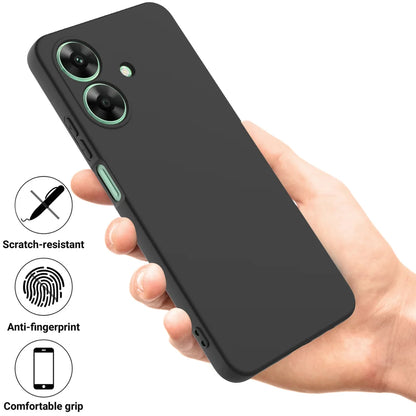 For Realme Note 60 Case Liquid Silicone Anti-Scratch Phone Cover with Hand Strap
