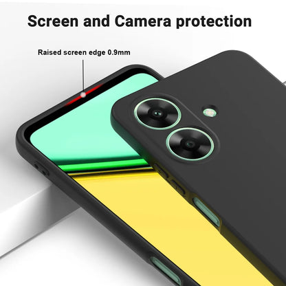For Realme Note 60 Case Liquid Silicone Anti-Scratch Phone Cover with Hand Strap