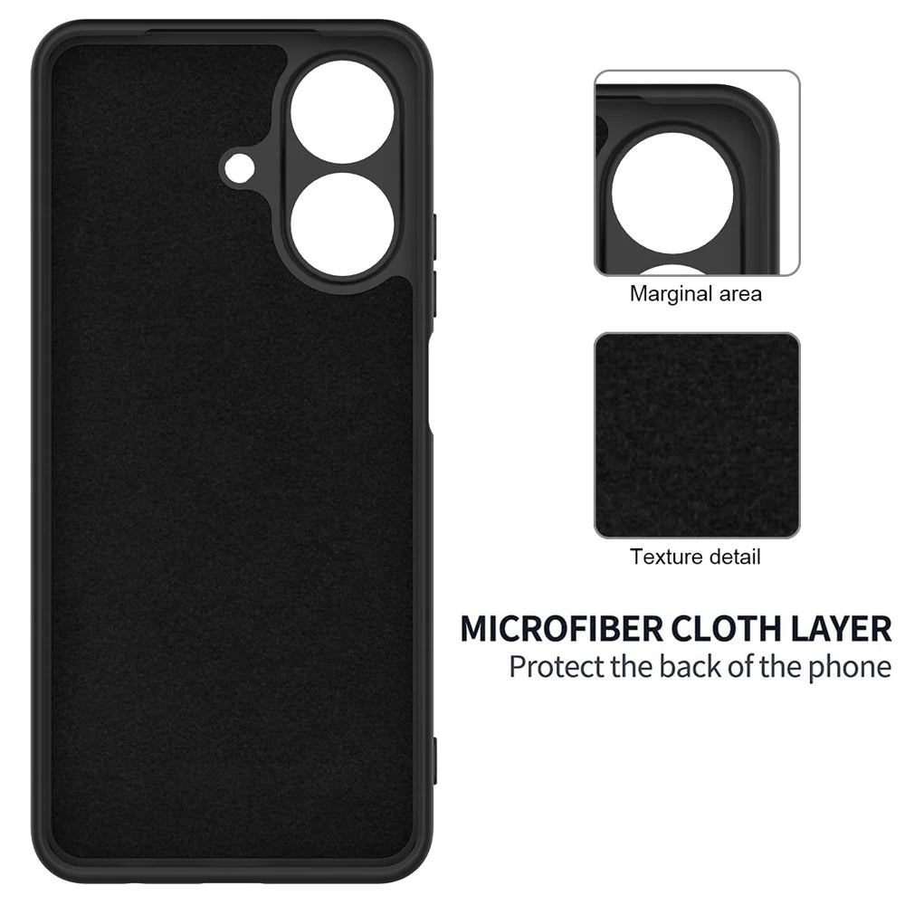 For Realme Note 60 Case Liquid Silicone Anti-Scratch Phone Cover with Hand Strap