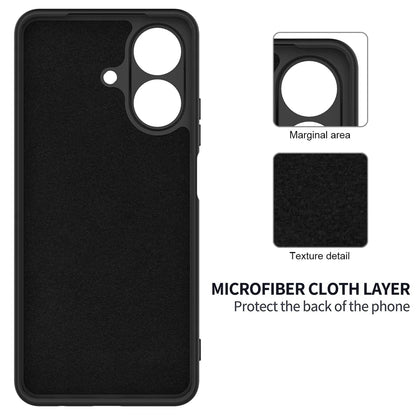For Realme Note 60 Case Liquid Silicone Anti-Scratch Phone Cover with Hand Strap