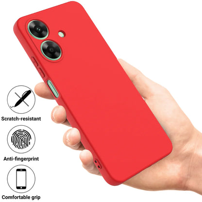 For Realme Note 60 Case Liquid Silicone Anti-Scratch Phone Cover with Hand Strap