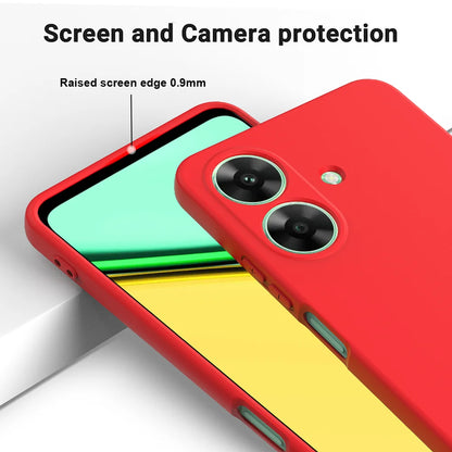 For Realme Note 60 Case Liquid Silicone Anti-Scratch Phone Cover with Hand Strap