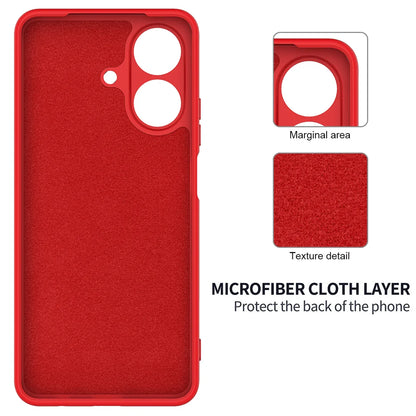 For Realme Note 60 Case Liquid Silicone Anti-Scratch Phone Cover with Hand Strap