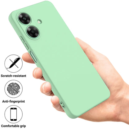 For Realme Note 60 Case Liquid Silicone Anti-Scratch Phone Cover with Hand Strap