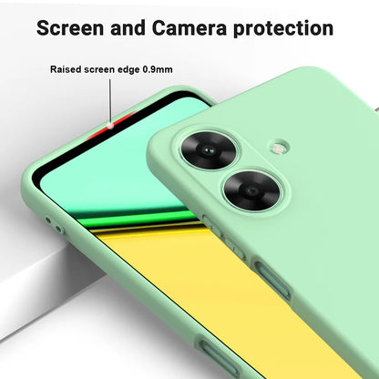 For Realme Note 60 Case Liquid Silicone Anti-Scratch Phone Cover with Hand Strap