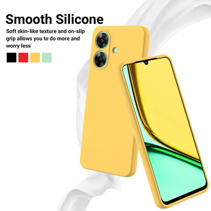 For Realme Note 60 Case Liquid Silicone Anti-Scratch Phone Cover with Hand Strap