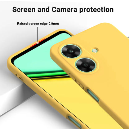 For Realme Note 60 Case Liquid Silicone Anti-Scratch Phone Cover with Hand Strap