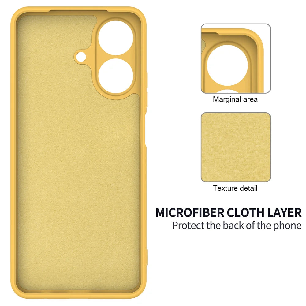 For Realme Note 60 Case Liquid Silicone Anti-Scratch Phone Cover with Hand Strap