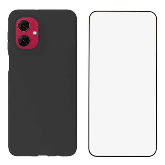 WANLONFENG MS Series for Motorola Moto G55 5G TPU Case Matte Cover with Screen Film (Big Lens Hole)