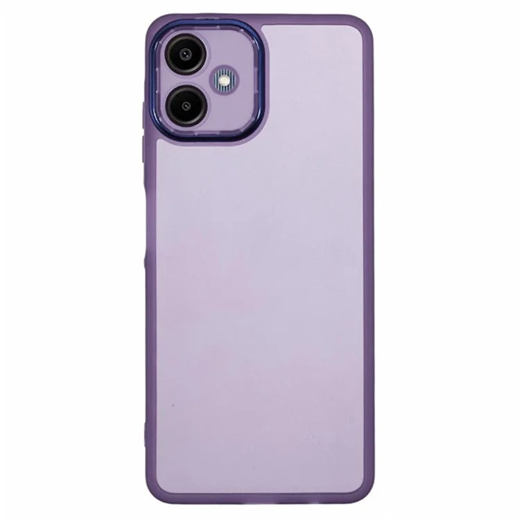 WANLONFENG DKSM Series for Samsung Galaxy A06 TPU Case Electroplated Frame with Tempered Glass