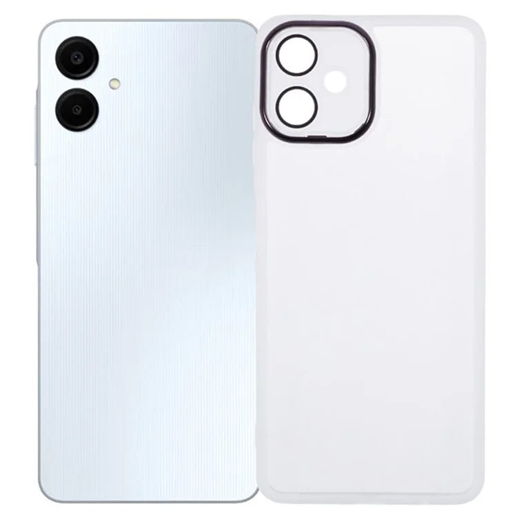 WANLONFENG DKSM Series for Samsung Galaxy A06 TPU Case Electroplated Frame with Tempered Glass