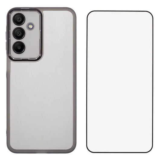 WANLONFENG DKSM Series for Samsung Galaxy A16 5G TPU Case Electroplated Frame with Tempered Glass