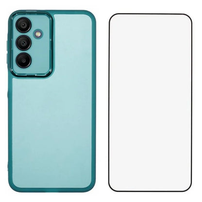 WANLONFENG DKSM Series for Samsung Galaxy A16 5G TPU Case Electroplated Frame with Tempered Glass