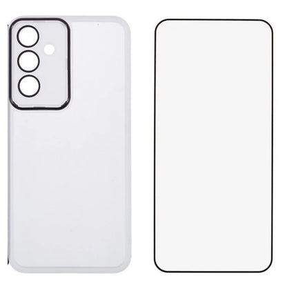 WANLONFENG DKSM Series for Samsung Galaxy A16 5G TPU Case Electroplated Frame with Tempered Glass