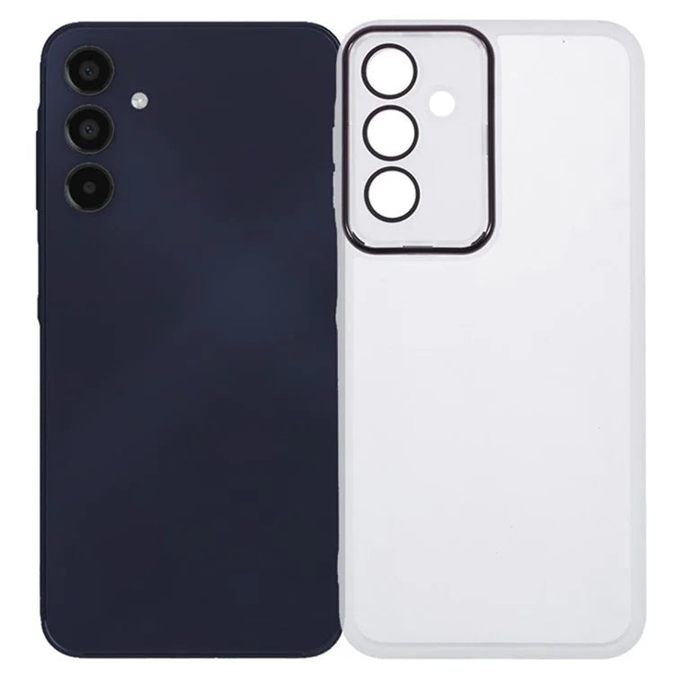 WANLONFENG DKSM Series for Samsung Galaxy A16 5G TPU Case Electroplated Frame with Tempered Glass