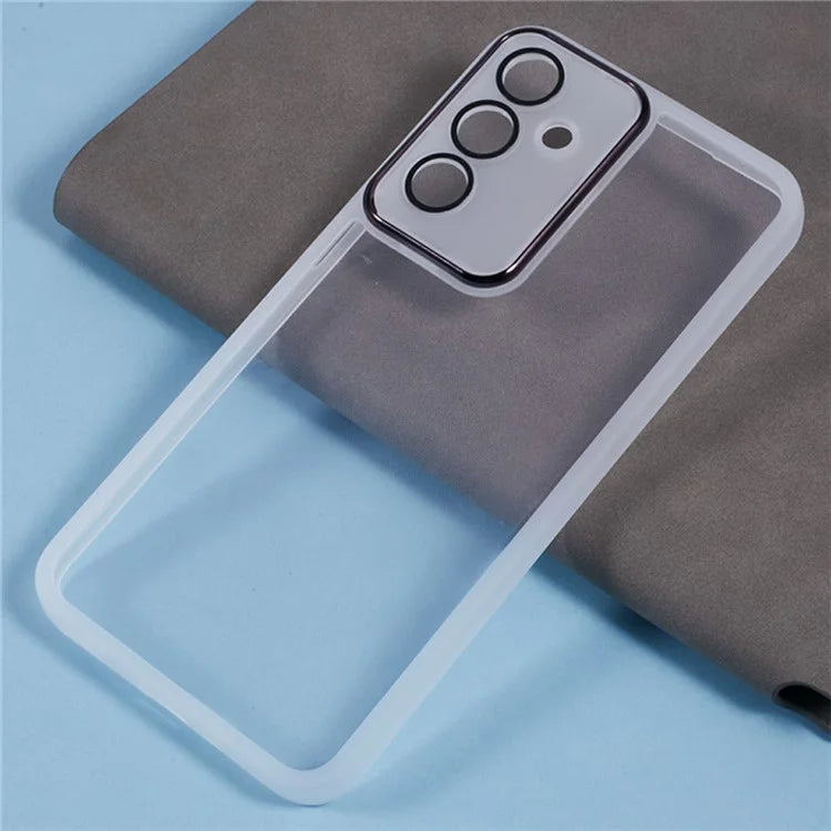 WANLONFENG DKSM Series for Samsung Galaxy A16 5G TPU Case Electroplated Frame with Tempered Glass