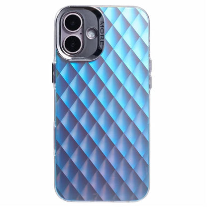 For iPhone 16 Case Silicone+PC IMD Laser Texture Matte Phone Cover