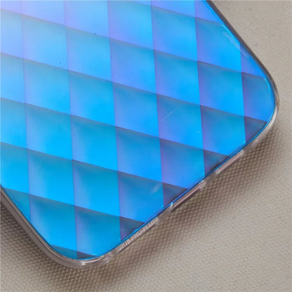 For iPhone 16 Case Silicone+PC IMD Laser Texture Matte Phone Cover