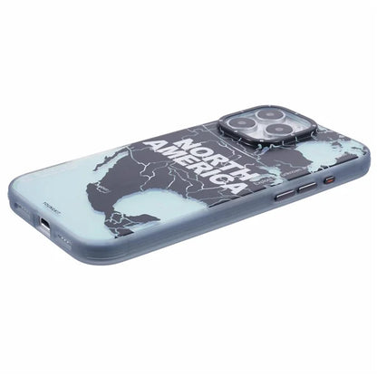 YOUNGKIT Global Series for iPhone 16 Pro Magnetic Case IMD Map Design PC+TPU Phone Cover