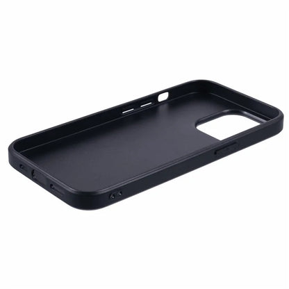 KIGC For iPhone 15 Pro Max Case Litchi Texture Leather Coated PC+TPU Phone Cover